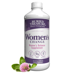 Buried Treasure Women’s Change bottle close-up showing balance support