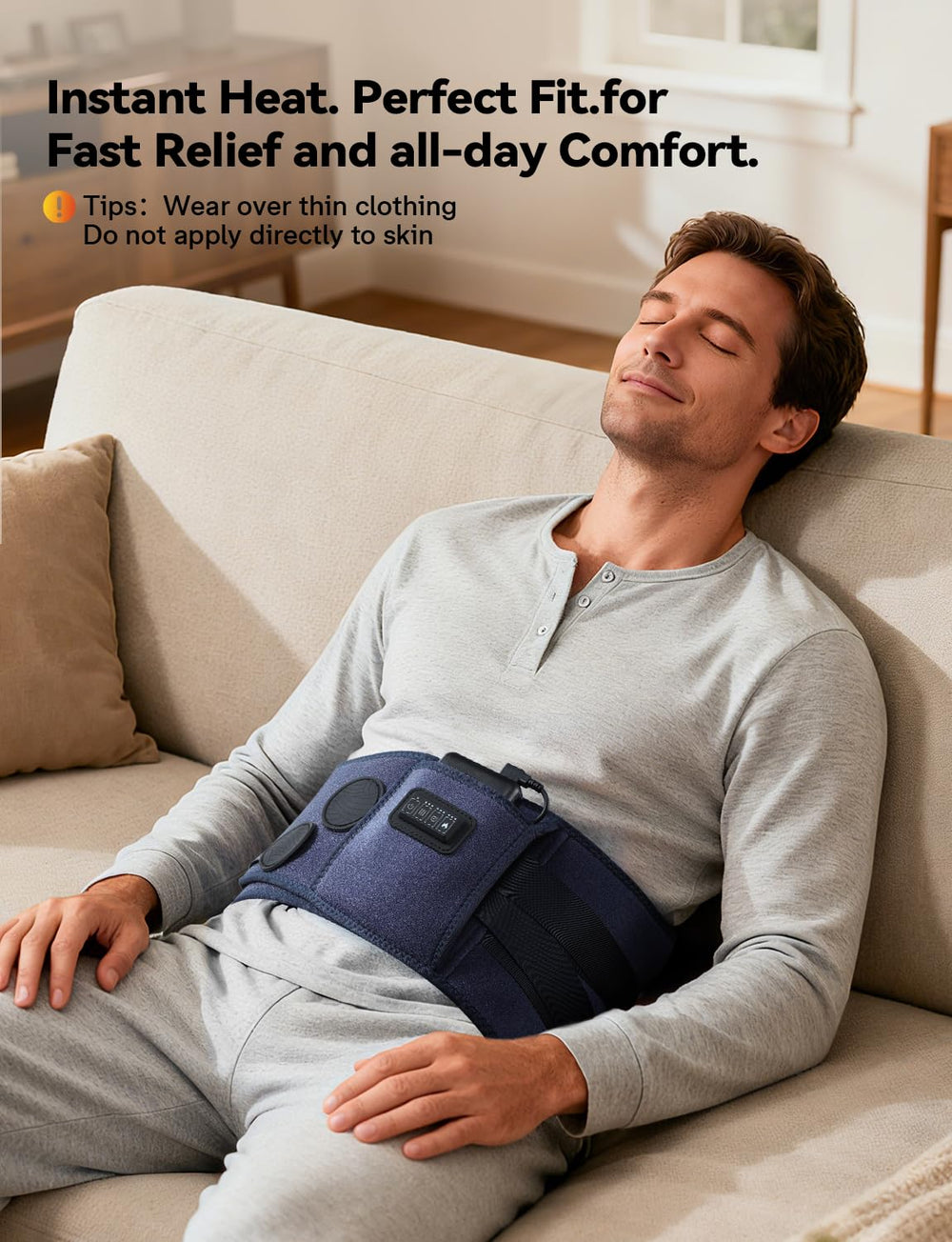 Burrki used for cramps relief with targeted heat and massage.