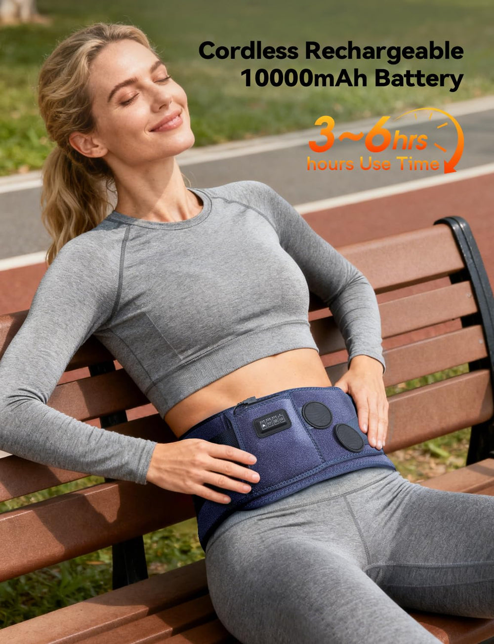 Burrki heat levels and massage modes display for personalized comfort.