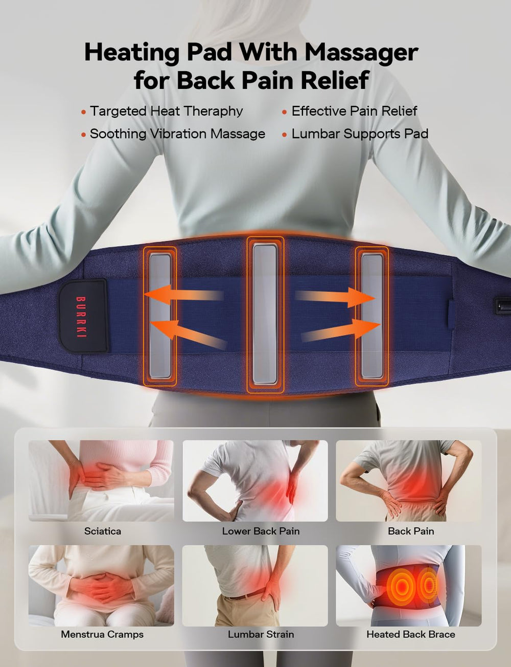 Burrki lumbar support poles provide extra spinal support during tasks