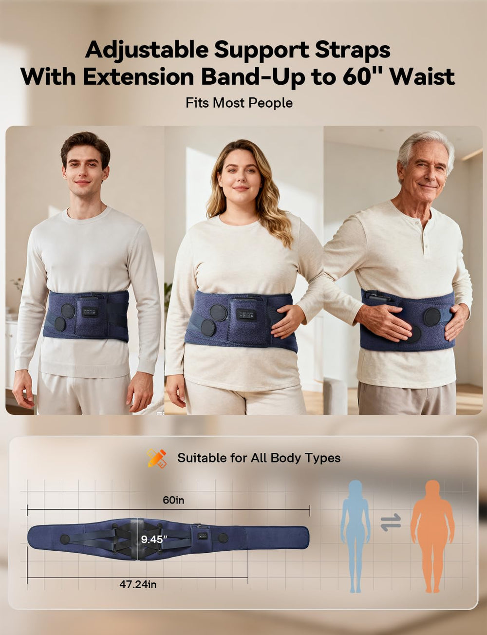 Burrki portable back pad shown in a travel setting for on-the-go relief.