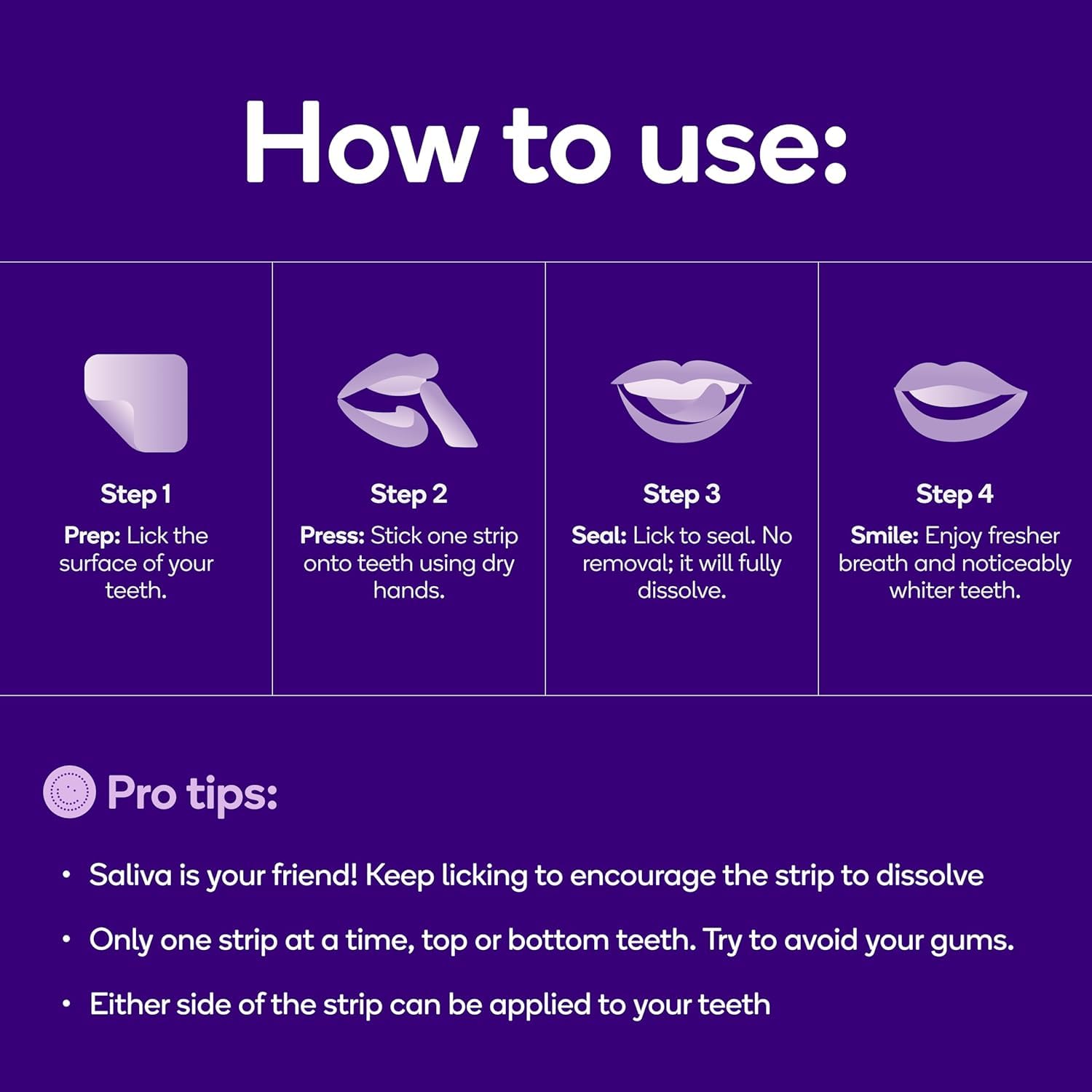 Burst strips are enamel-safe, vegan, and cruelty-free for convenient whitening.
