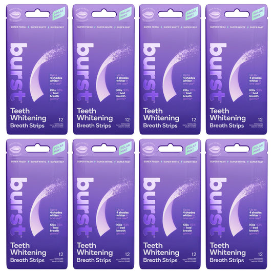 Burst Teeth Whitening Breath Strips Polar Mint for quick at-home whitening and fresh breath.