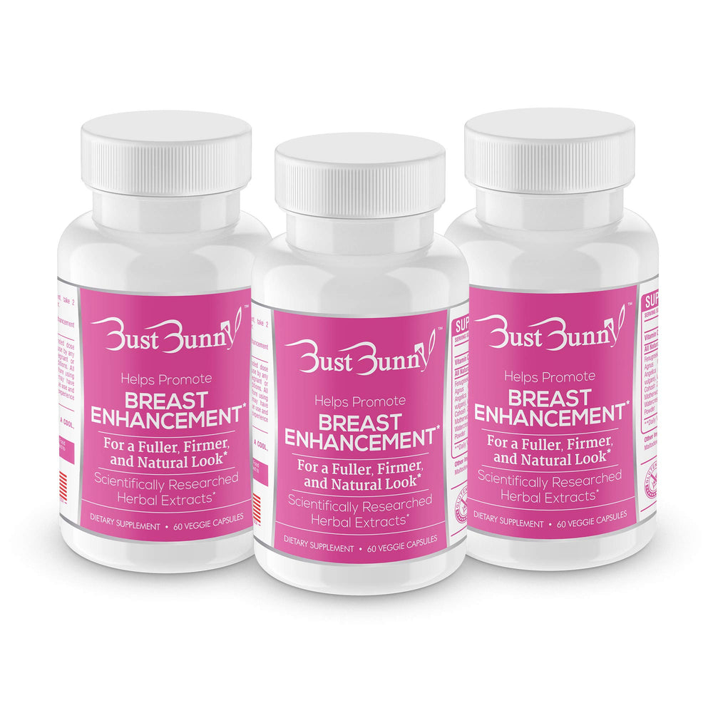 Bust Bunny breast enhancement pills packaging for discreet shipping.