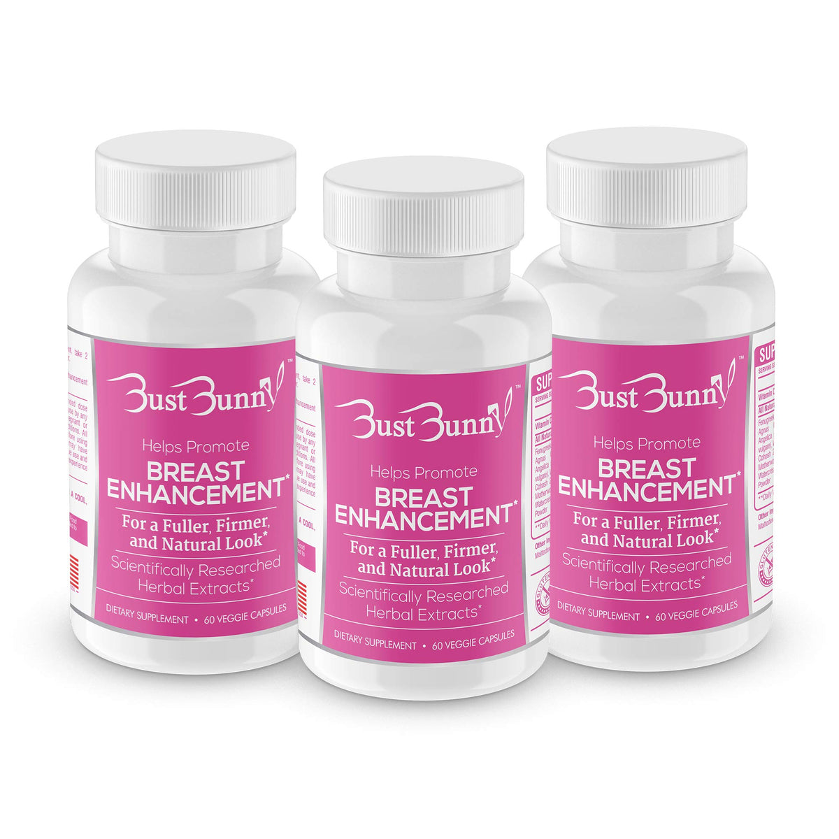 Bust Bunny breast enhancement pills packaging for discreet shipping.