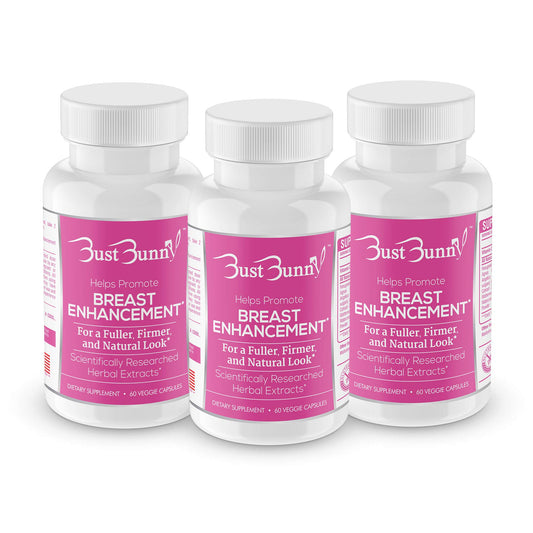 Bust Bunny breast enhancement pills packaging for discreet shipping.