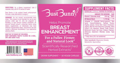 Bust Bunny made-in-USA facility seal signals quality control.