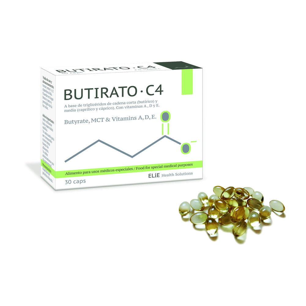 Butycaps Butyrate C4 30cap bottle front showcases the product branding.