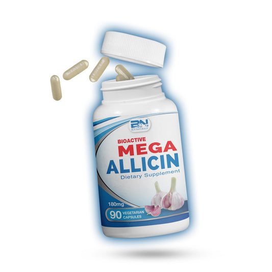 BuyNaturally Potent Allicin odor-controlled capsule front view for daily immune support.