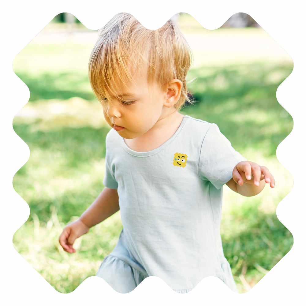 BUZZPATCH NATPAT three-pack packaging holds 180 stickers for family use.