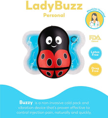 Buzzy Personal vibration action helps soften sharp needle discomfort.