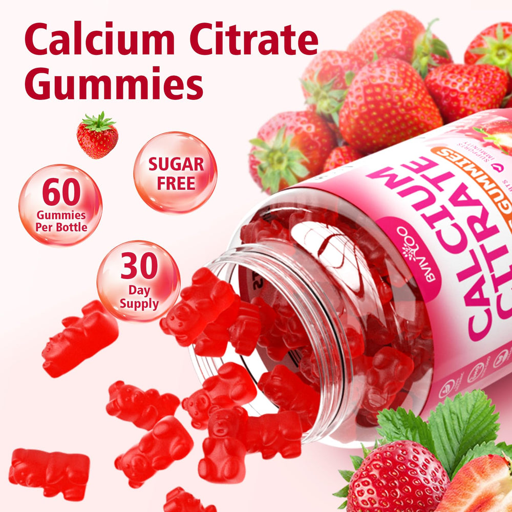 BVIVLOO sugar-free strawberry gummies with no artificial colors