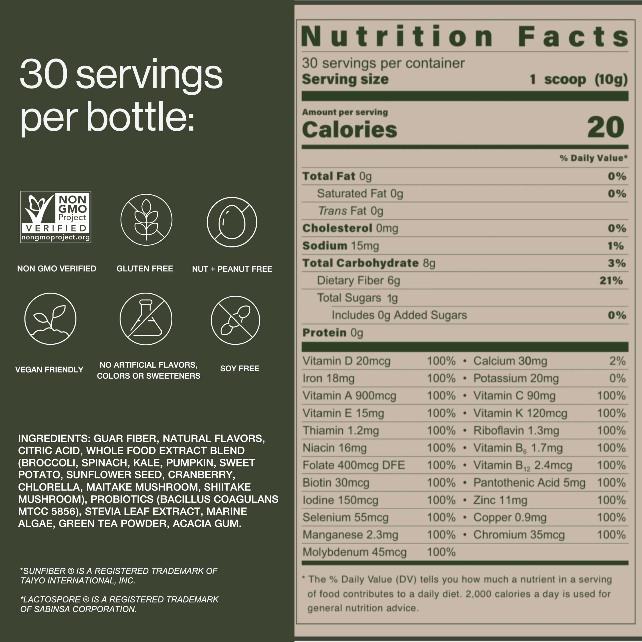 Bwild plant-based multivitamin pour demonstrates on-the-go nutrition with prebiotics and probiotics.