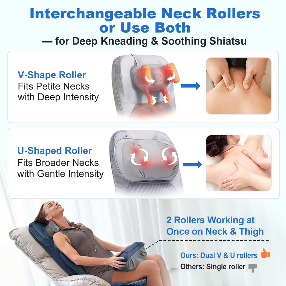 bwpiwpr shiatsu cushion 4d kneading action mimics real massage.