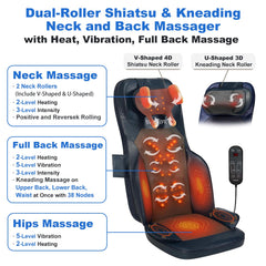bwpiwpr shiatsu complete package includes neck massagers and blanket.