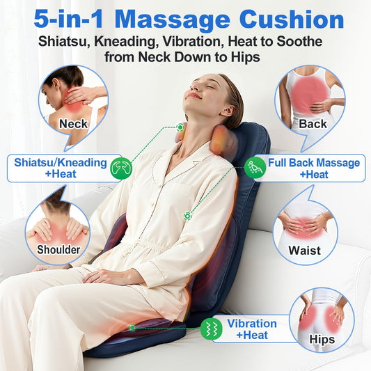 bwpiwpr shiatsu cushion heat levels showing soothing warmth.