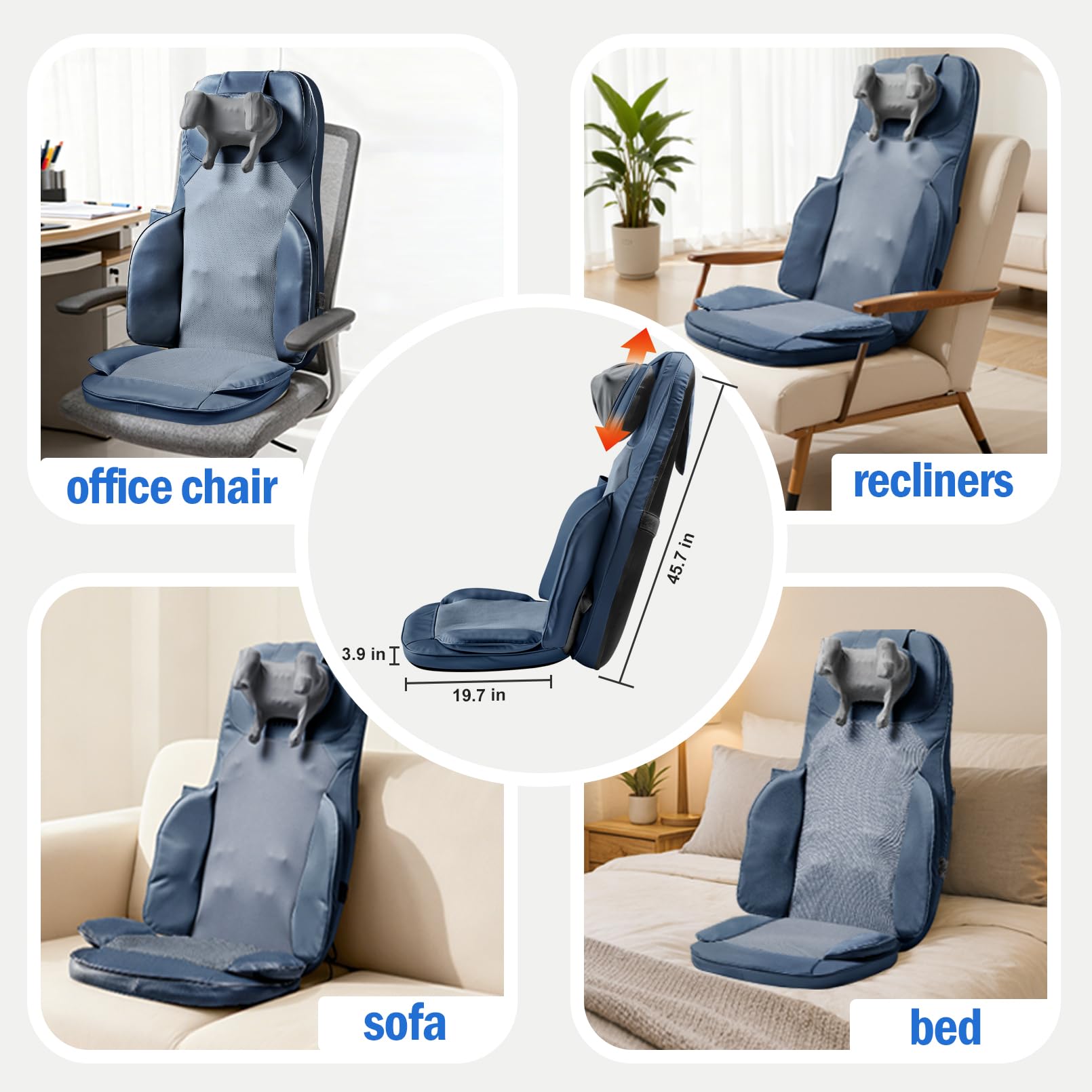 bwpiwpr shiatsu cushion universal straps for easy chair attachment.