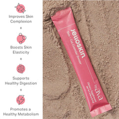 Powder dispensed from scoop shows texture for healthy digestion.