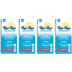 Bye-Bye Weekend detox drink mix front packaging with strawberry flavor for hydration