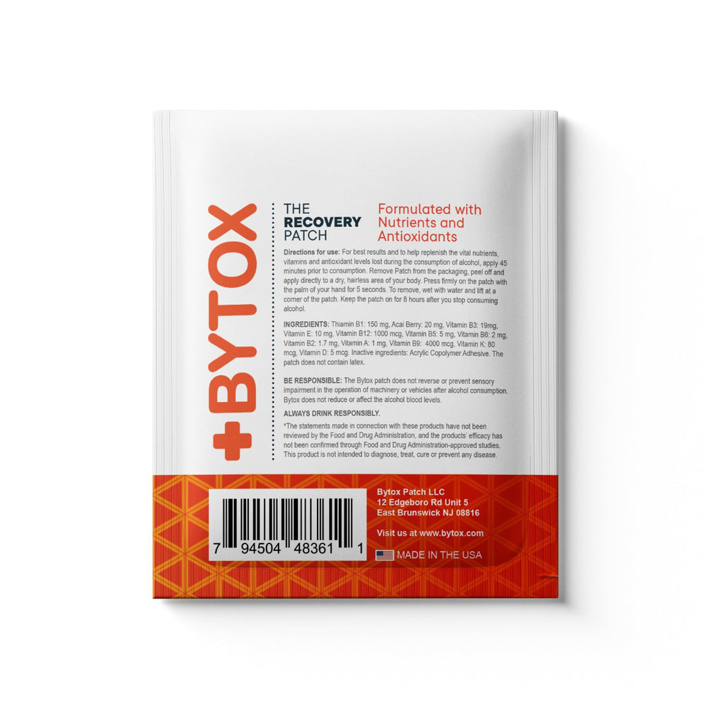 Close-up of Bytox Recovery Patch peel-and-apply for easy use