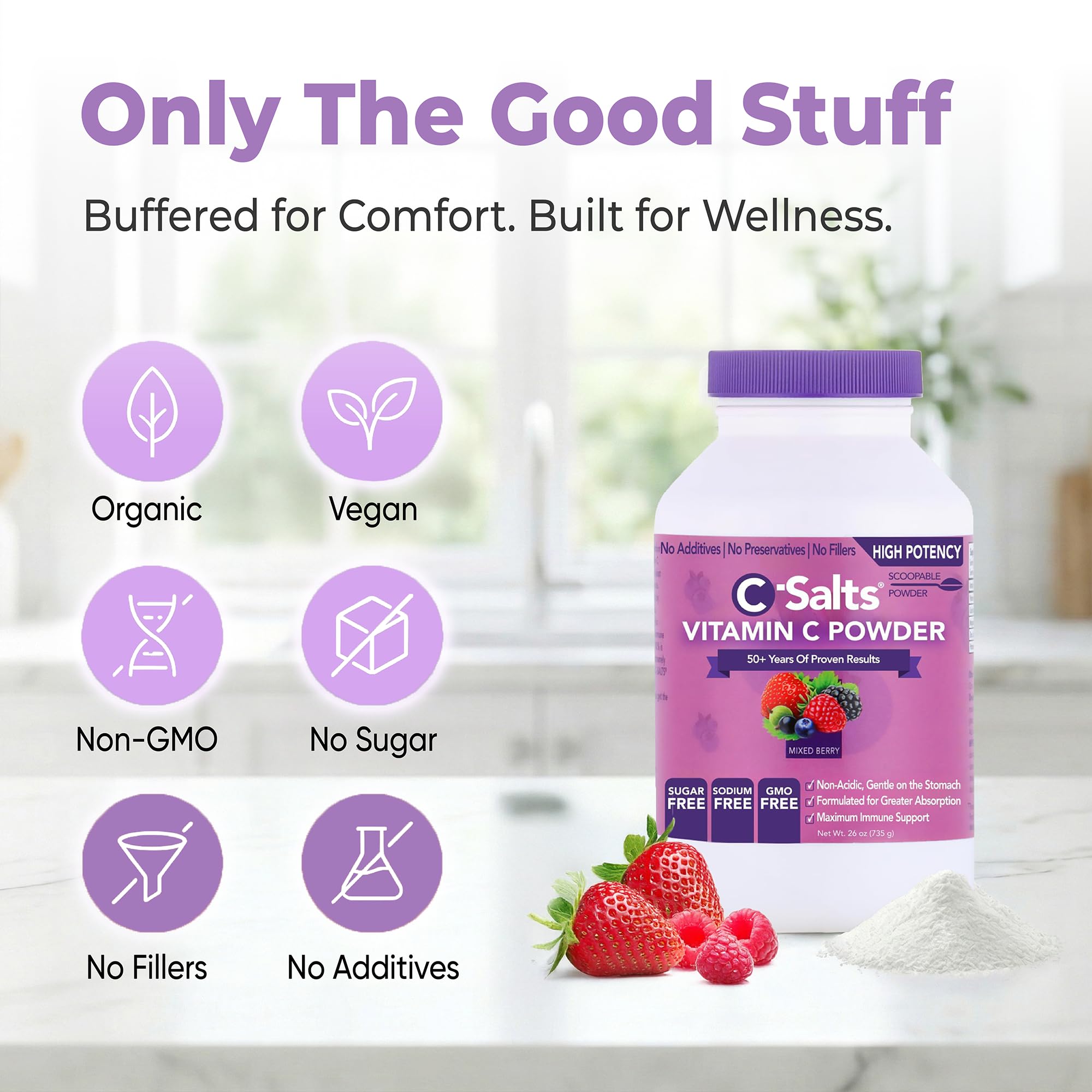 C-Salts family-size container emphasizes 272 servings for your routine.