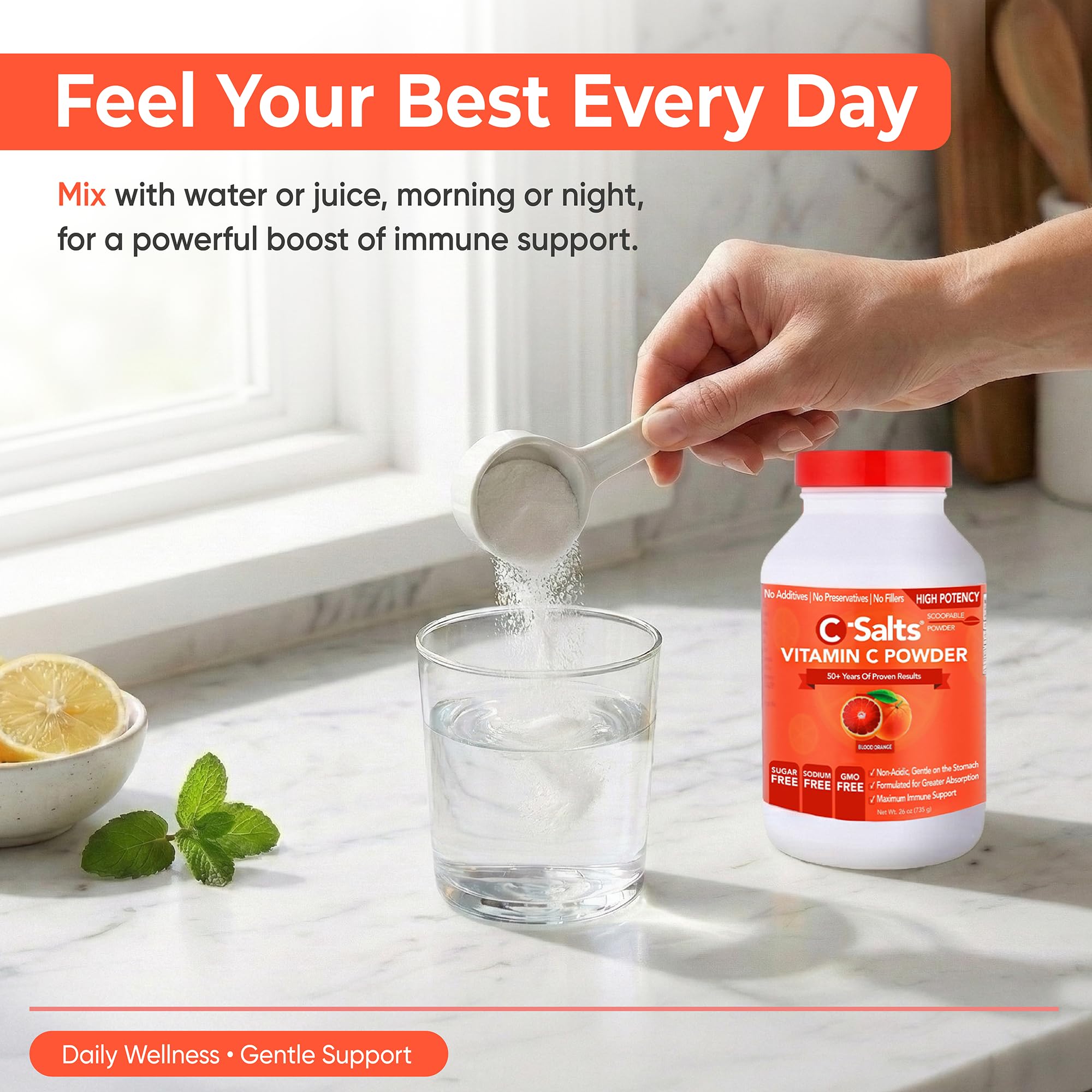 C-Salts orange twist flavor adds bright citrus notes for daily use.