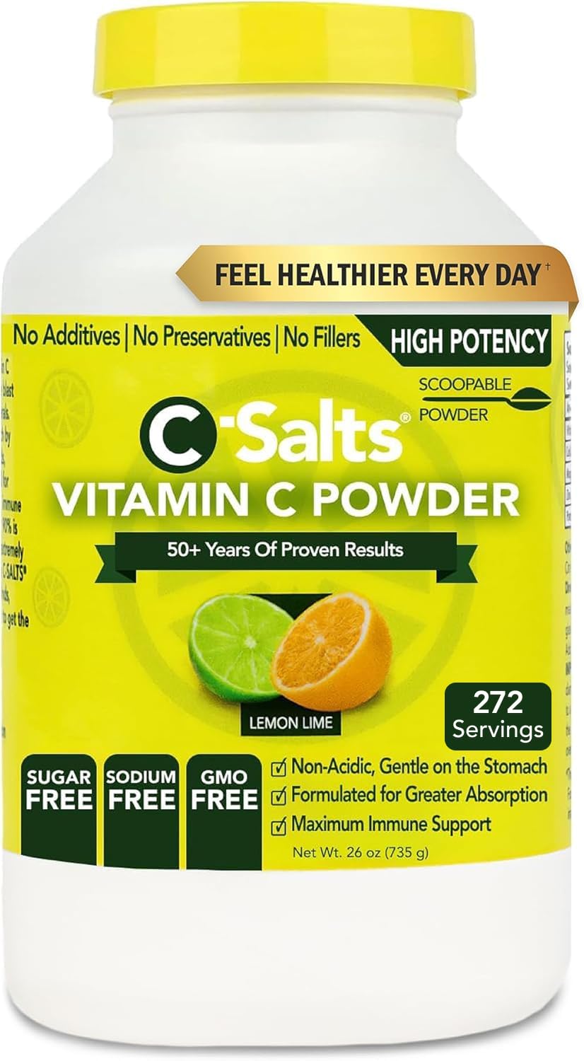 C-Salts vitamin C powder front bottle for daily immunity support