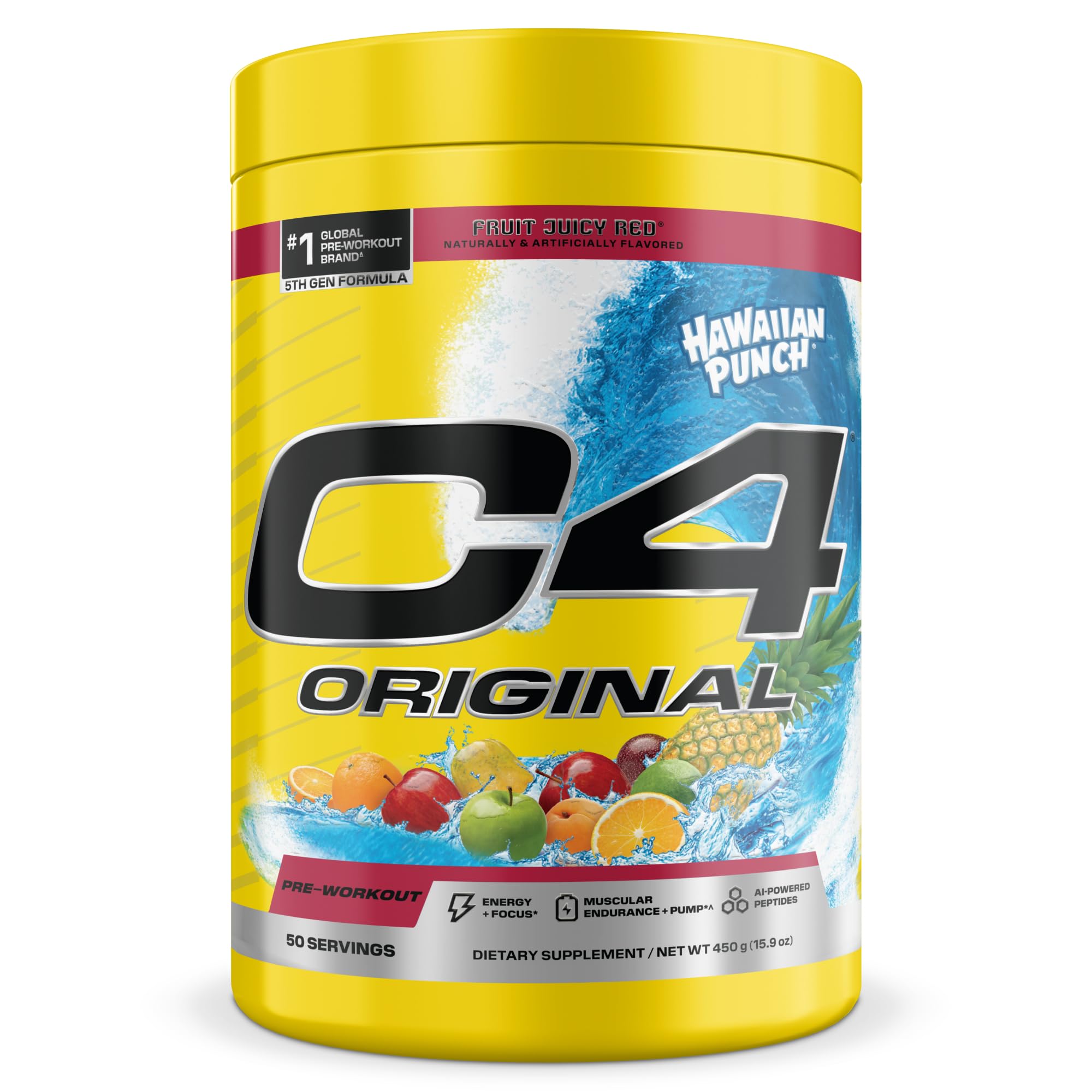 C4 Original Hawaiian Punch bottle energizing workouts for an energy boost