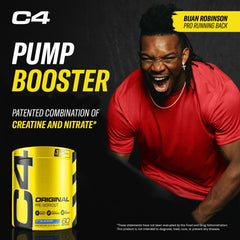C4 Original ingredients panel highlights caffeine and beta-alanine.