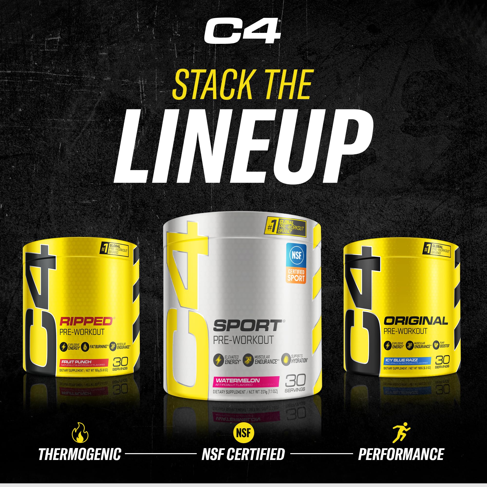 C4 Original serving prepared for a gym session.