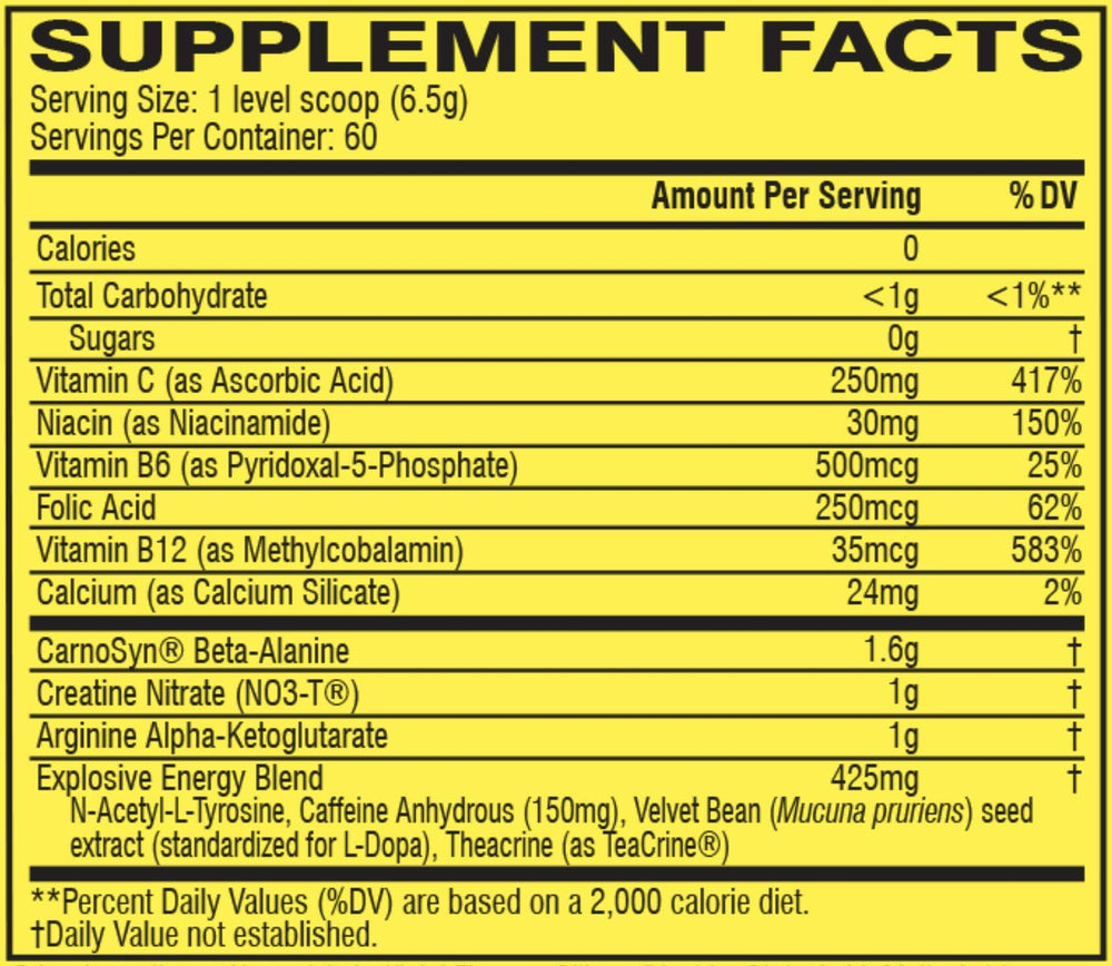 C4 Original Pink Lemonade tub label shows Vitamin C and a sugar-free formula for clean energy.