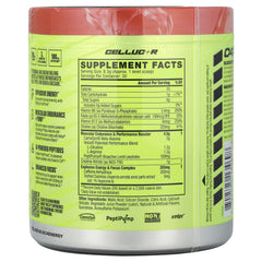 C4 Original Popsicle Cherry scoop highlighting 200 mg caffeine for sustained workouts.