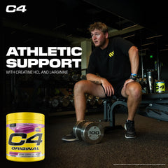 C4 Original Popsicle Grape athlete training shows focus and stamina