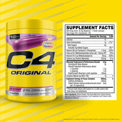 C4 Original Popsicle Grape powder scoop highlights easy dosing for training.