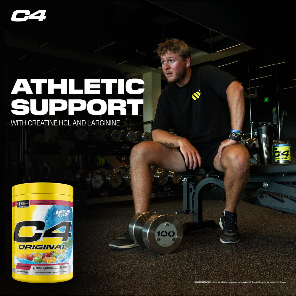 Powder dissolving in water for a fast pre-workout mix