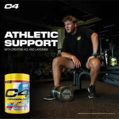 Powder dissolving in water for a fast pre-workout mix