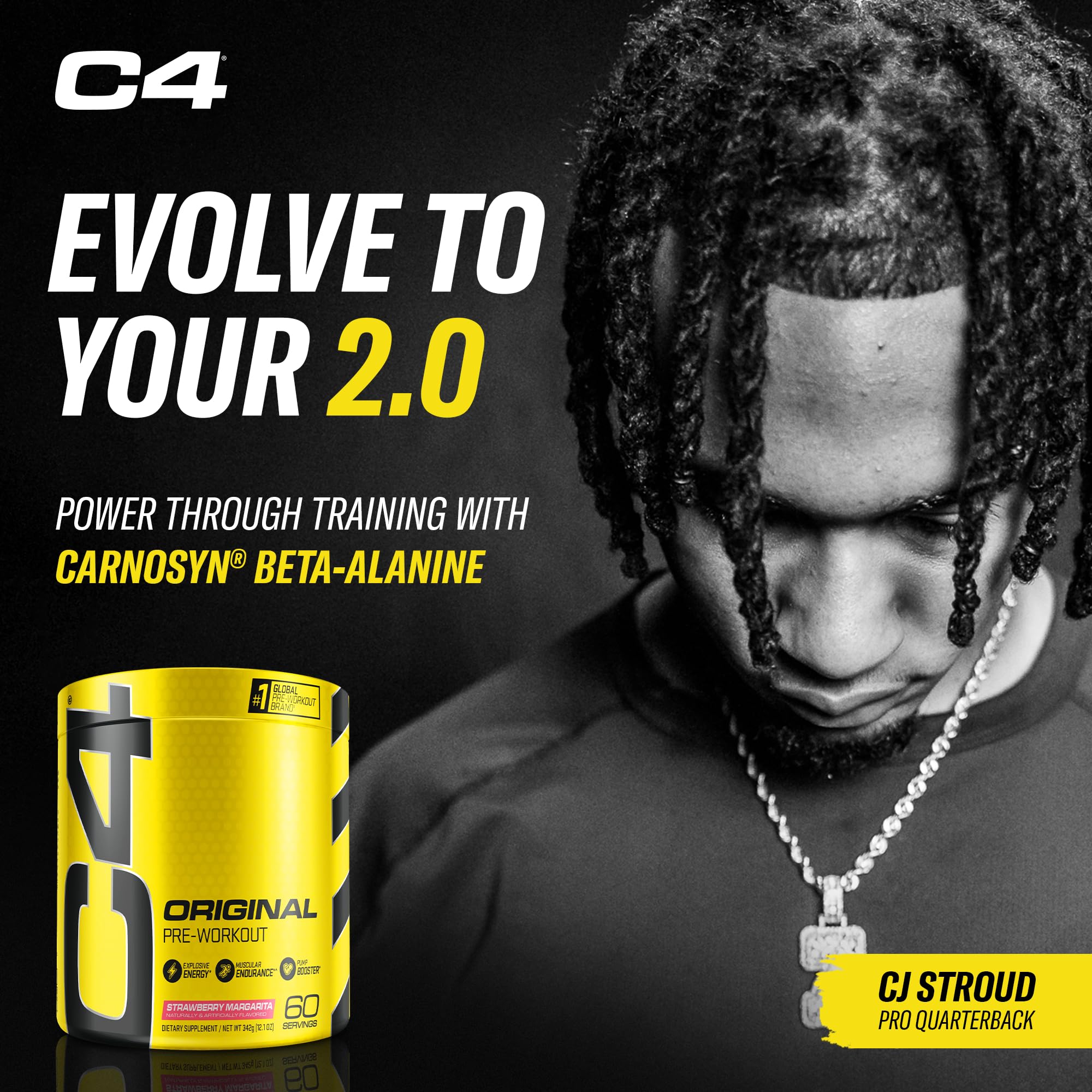 C4 Original beta-alanine endurance emphasis for longer sets.