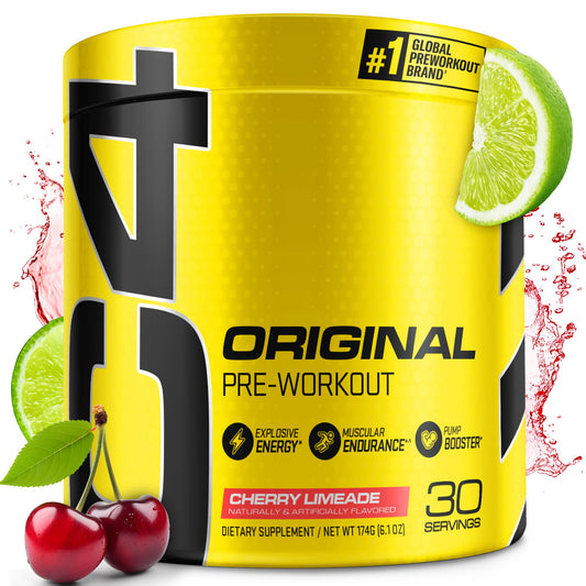 C4 Original pre-workout cherry limeade pour ready for training enhances energy