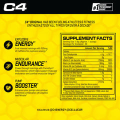 C4 Original pre-workout cherry limeade scoop shown for fast measurement