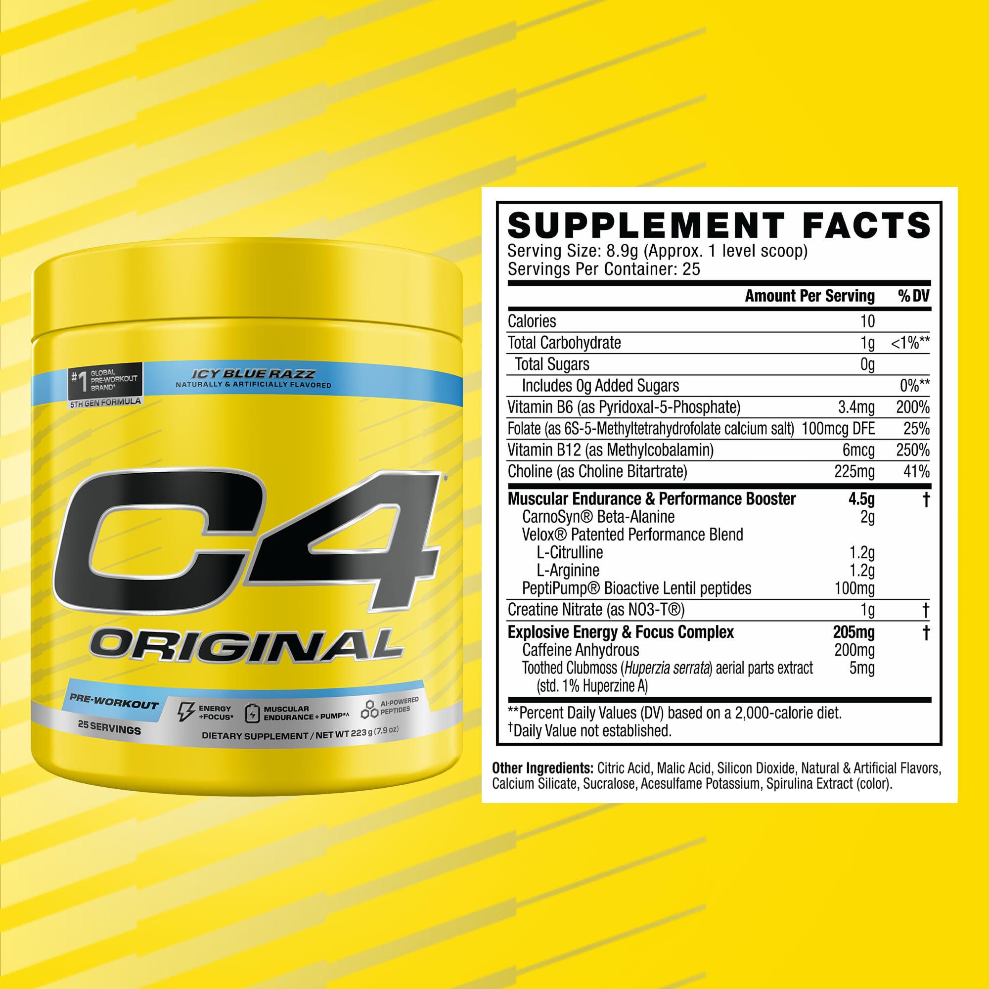 C4 Original scoop demonstrates precise dosing for sustained energy.
