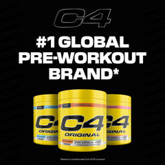 C4 Original sugar-free badge highlights clean fueling for workouts.