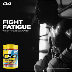 C4 Original tub beside a glass ready for a workout session