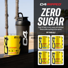 C4 Ripped ingredients panel highlights beta-alanine and capsicum blends