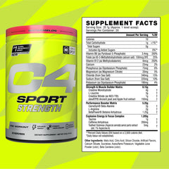 Close up of C4 Sport Strength scoop measuring the powder for training