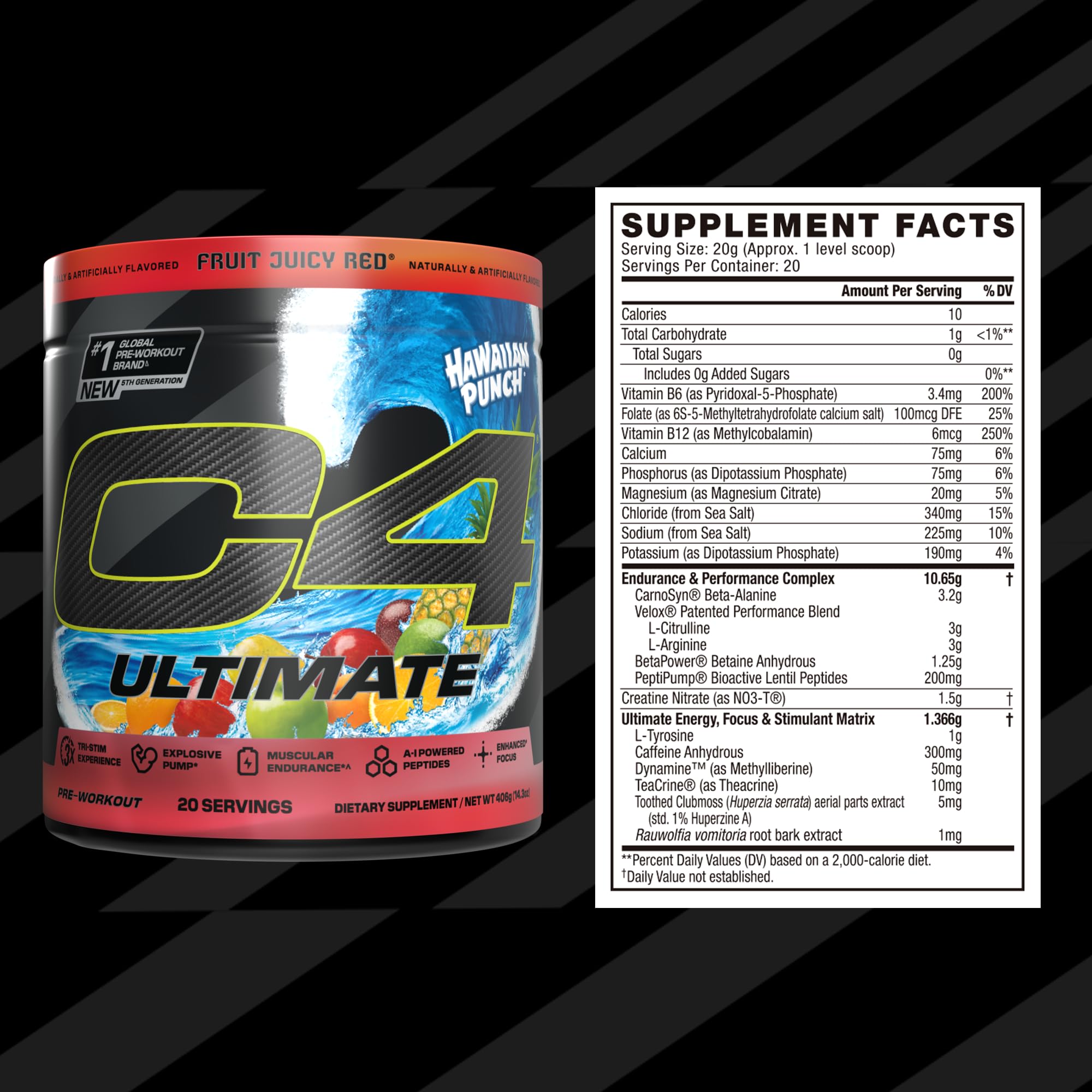 C4 Ultimate beta-alanine label emphasizing endurance support