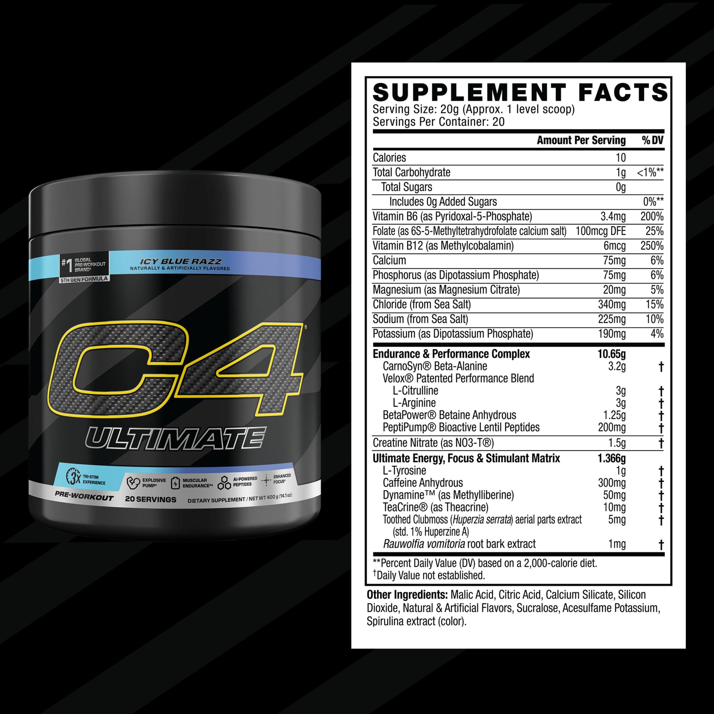 C4 Ultimate scoop-dispense shows easy serving for consistent energy