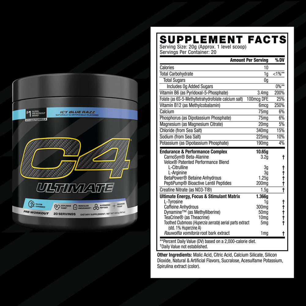 C4 Ultimate scoop-dispense shows easy serving for consistent energy