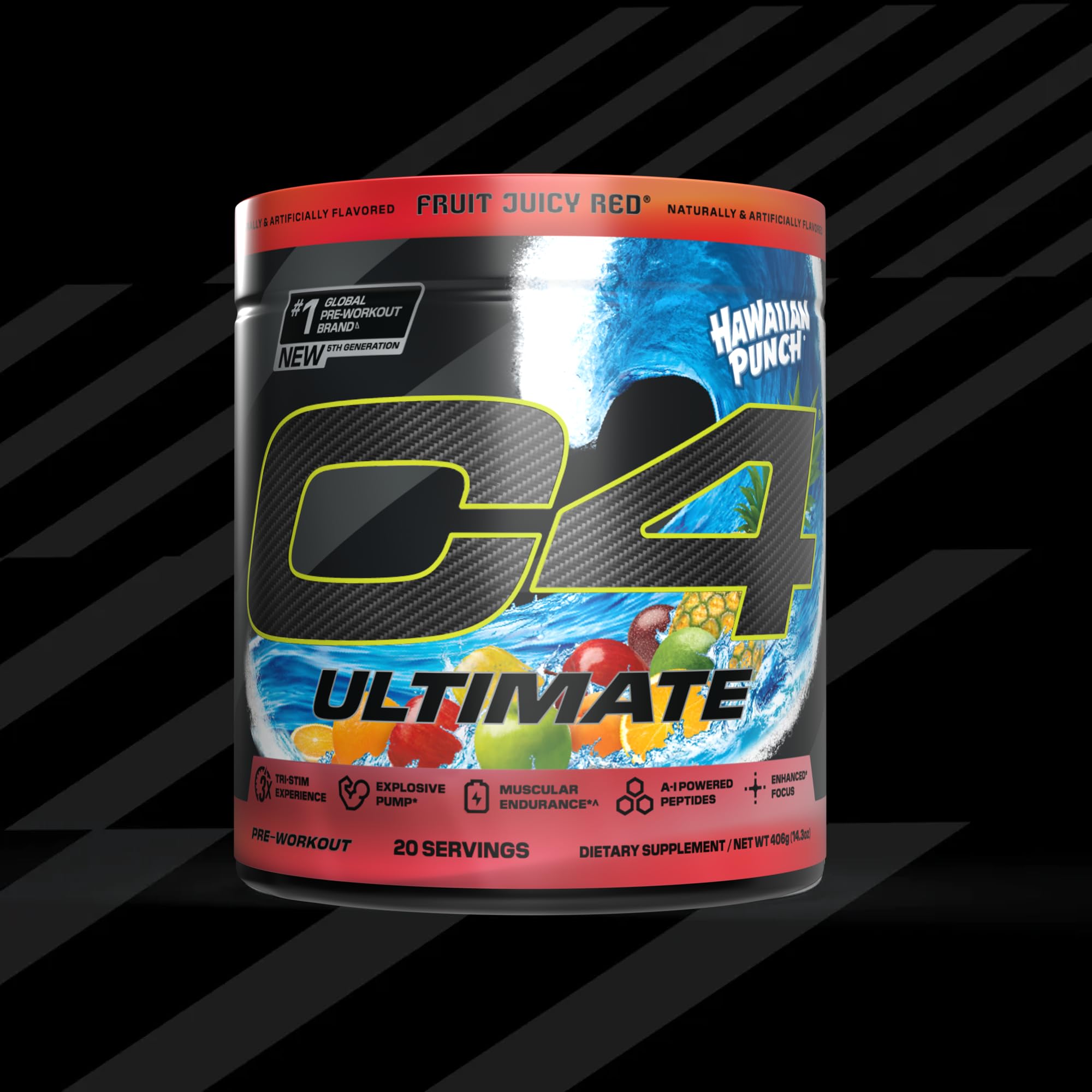 C4 Ultimate performance focus image illustrating mind-muscle connection