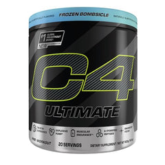 C4 Ultimate scoop resting on tub for quick shaker prep.