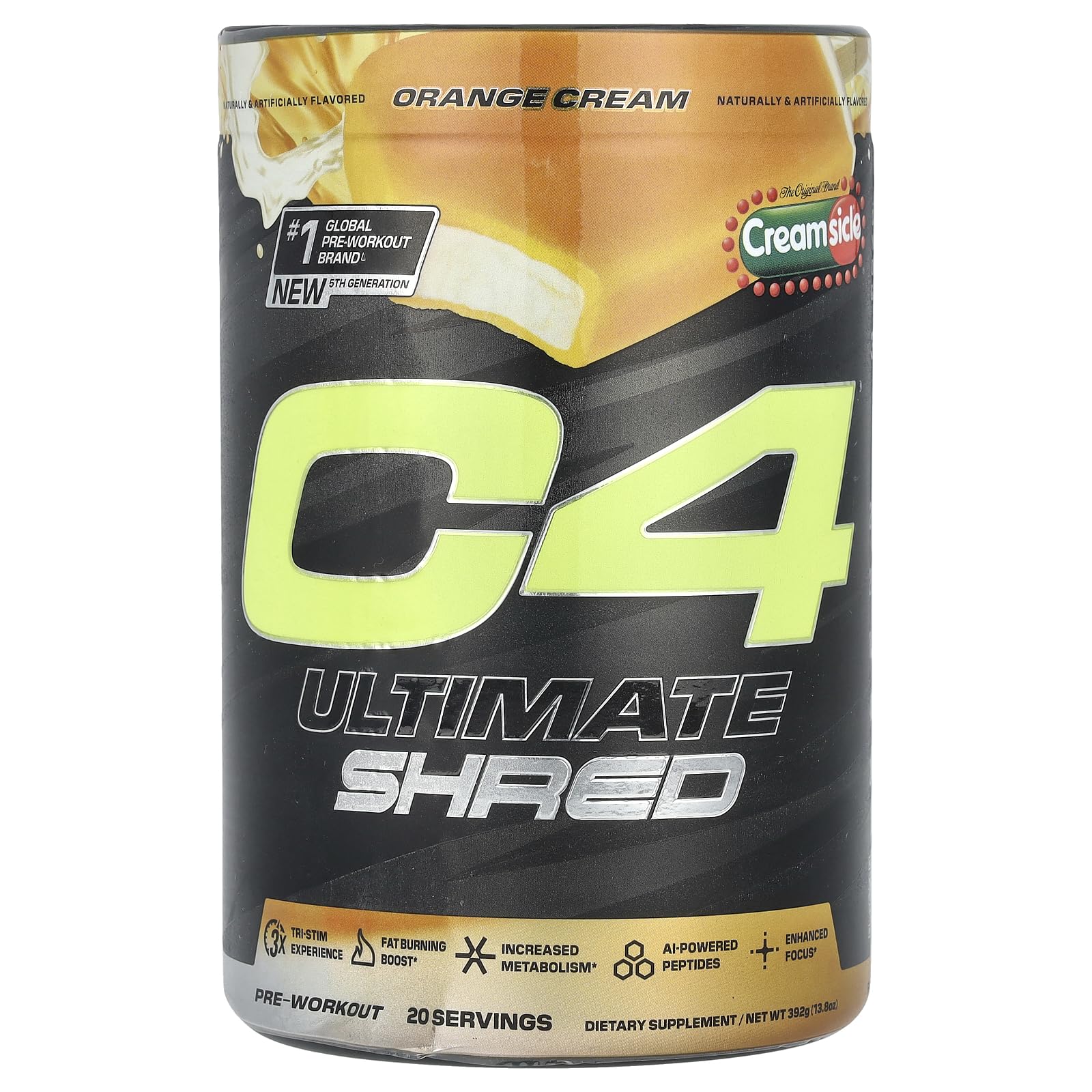 C4 Ultimate Shred bottle pour for energy-boosting pre-workout